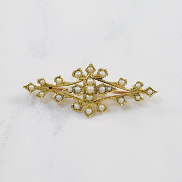 Victorian Seed Pearl Brooch | 1.00ctw |