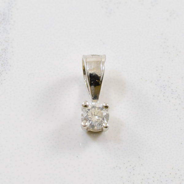 Petite Solitaire Diamond Pendant | 0.10ct |