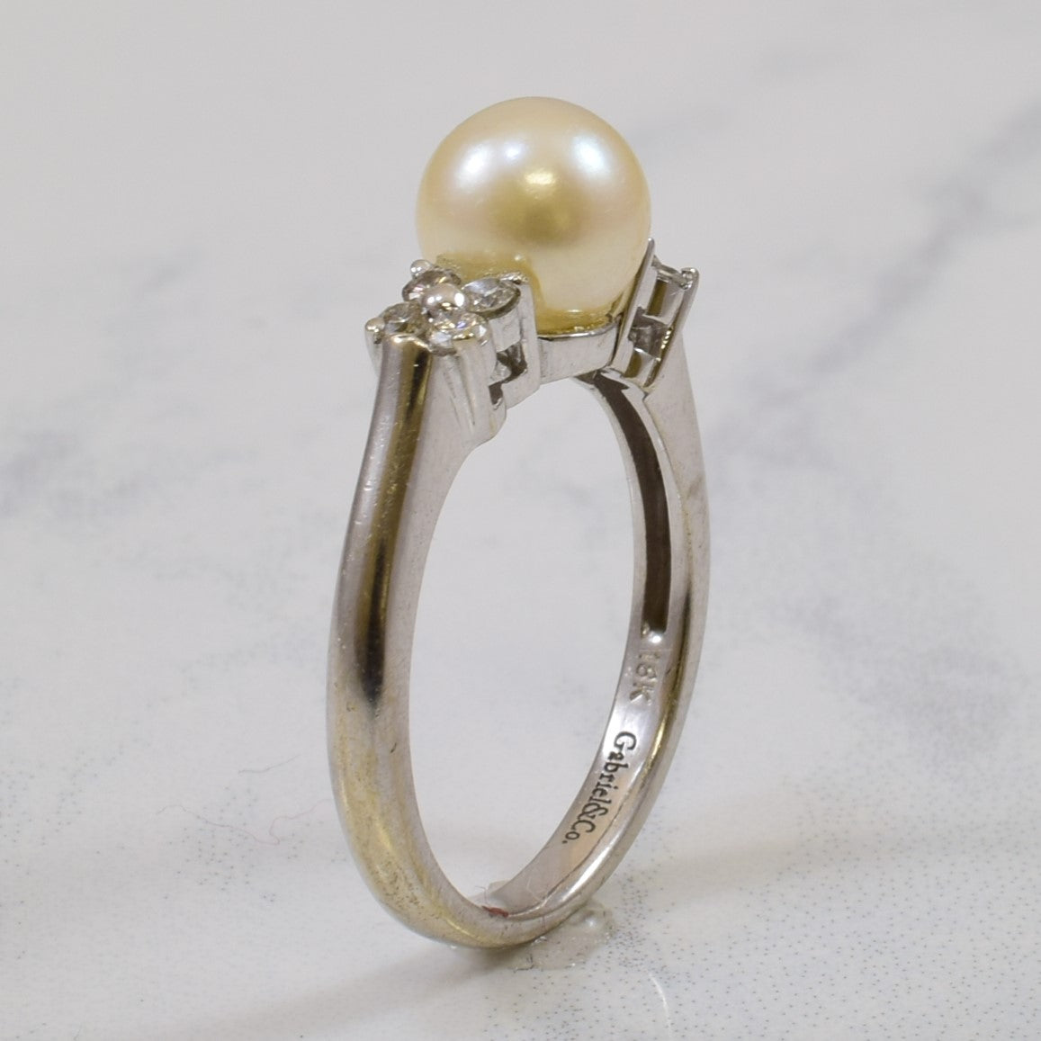 'Gabriel & Co.' Pearl & Diamond Ring | 2.60ct, 0.20ctw | SZ 6.25 |