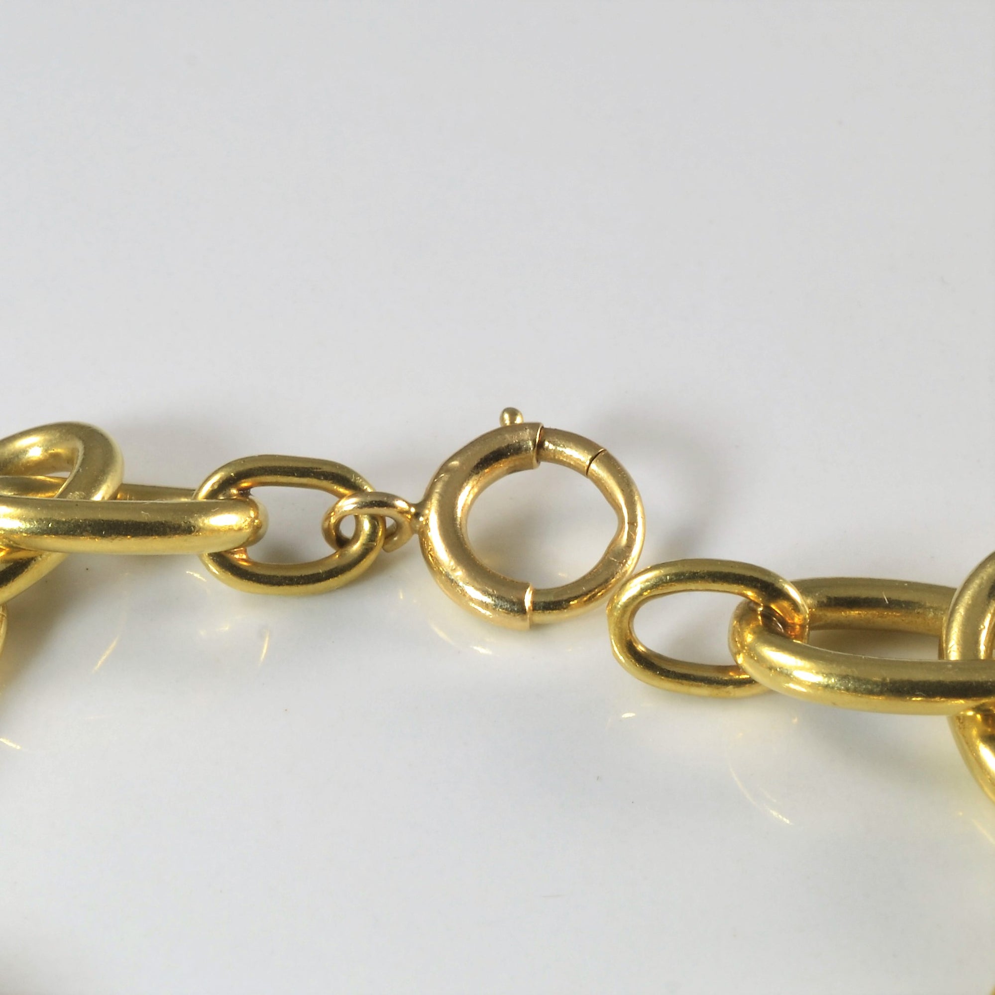 18k Yellow Gold Rolo Chain Bracelet | 7