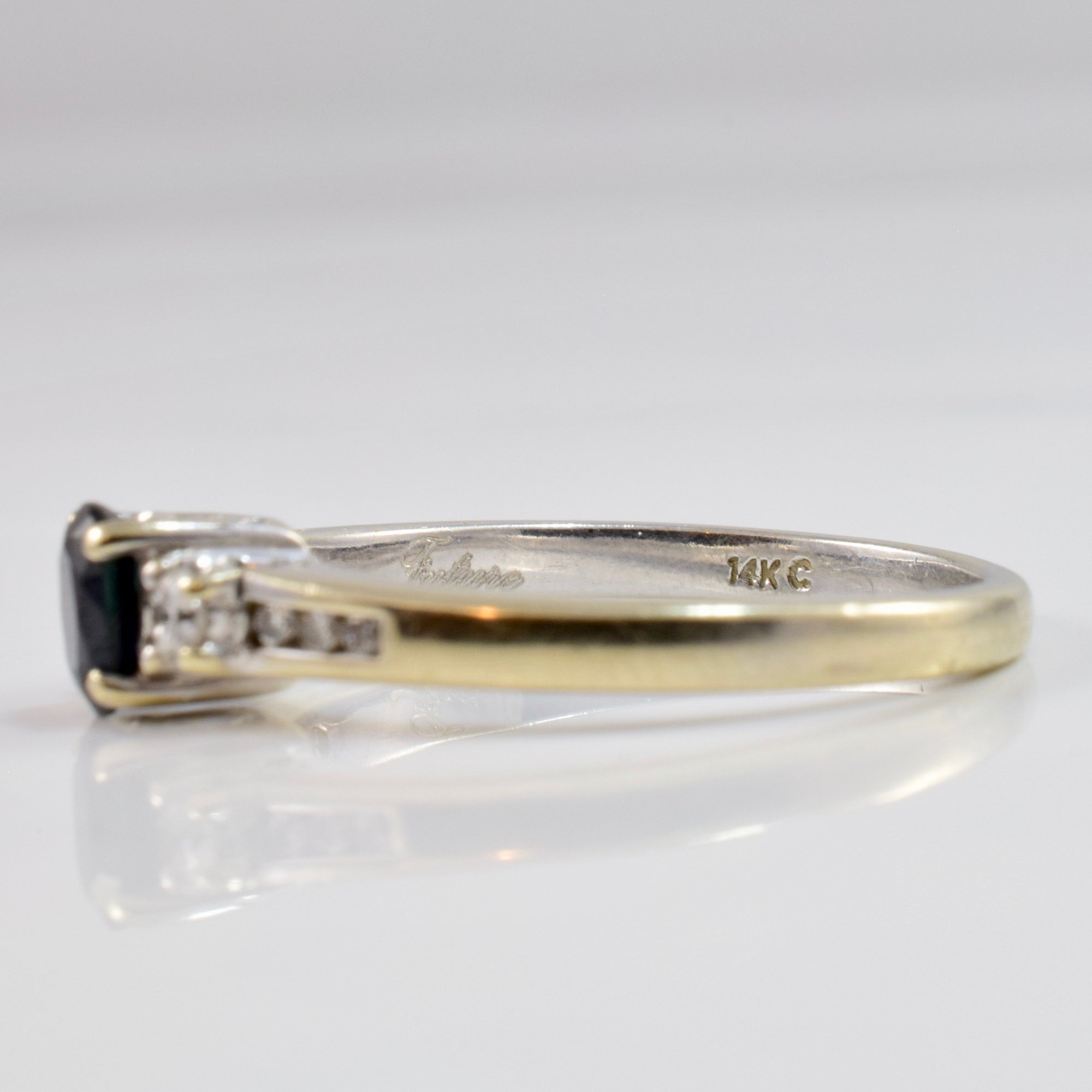 Sapphire and Diamond Ring | 0.12 ctw SZ 6.75 |
