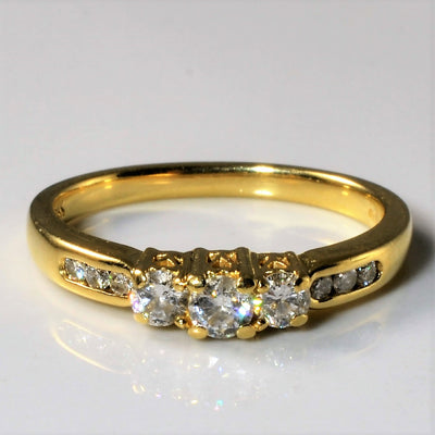 Three Stone Diamond Ring | 0.40ctw | SZ 7.25 |