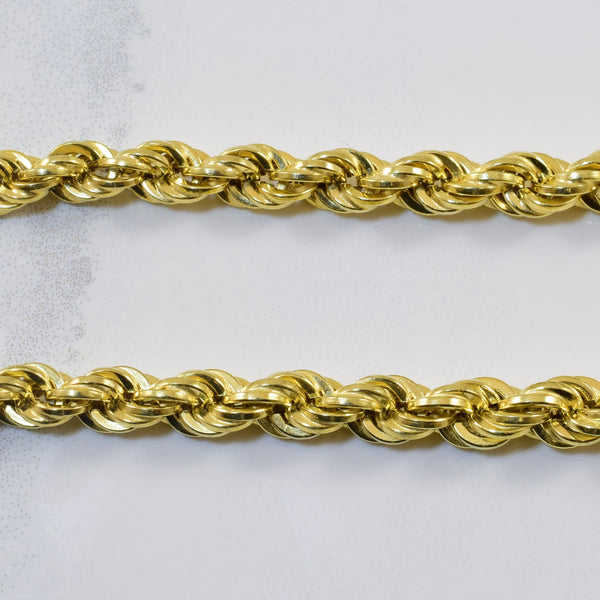 14k Yellow Gold Twisted Rope Chain | 15
