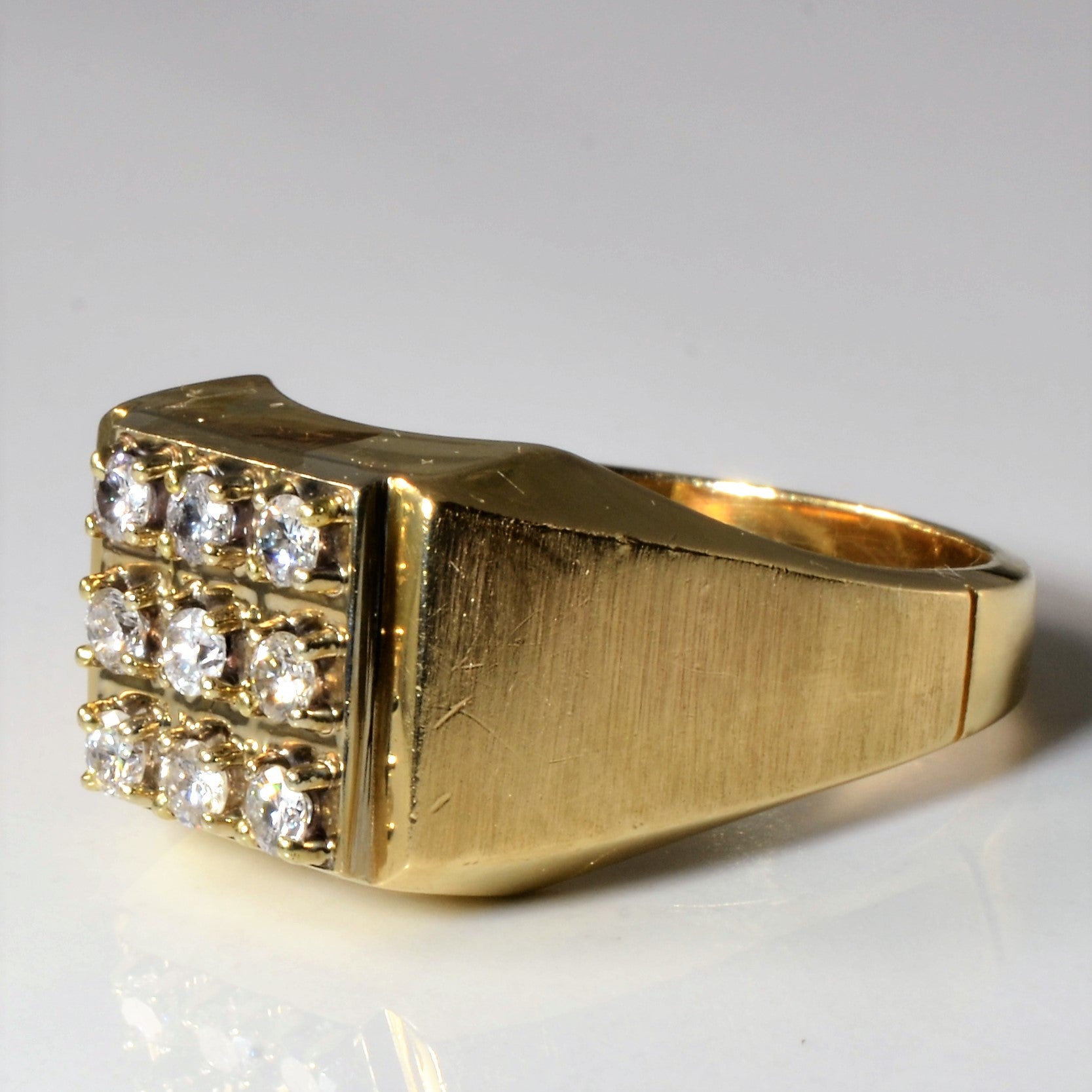 Bague sertie de diamants en grille | 0,40 ct | Taille 9,75 | 