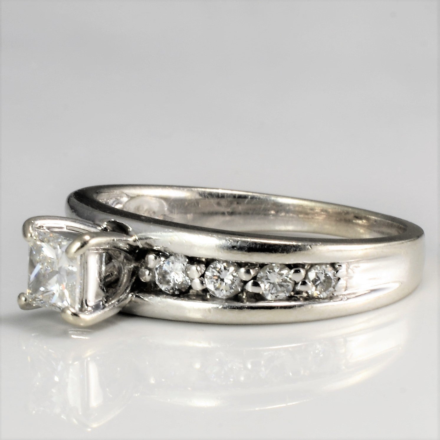 High Set Princess Diamond Engagement Ring | 0.66ctw | SZ 6.5 |