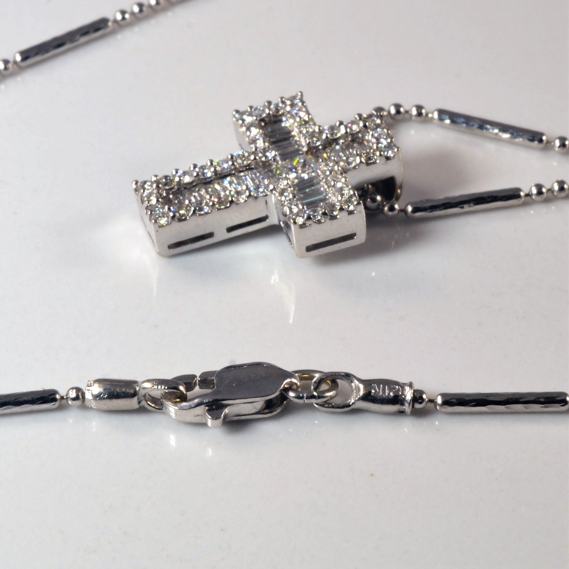 Diamond Cross Necklace | 0.76ctw | 18