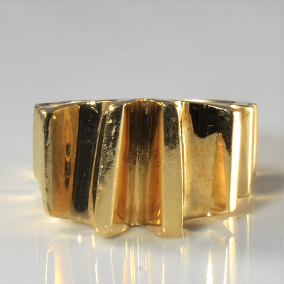 High Set Textured Gold Ring | SZ 6 |