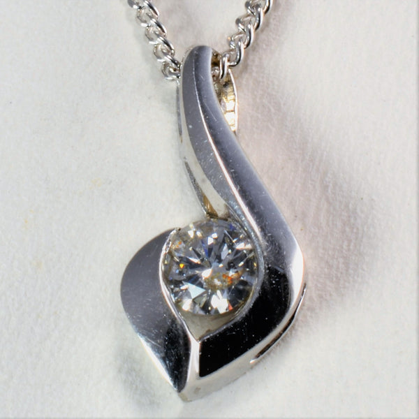 Tear Drop Shape Diamond Pendant Necklace | 0.17 ct, 18''|