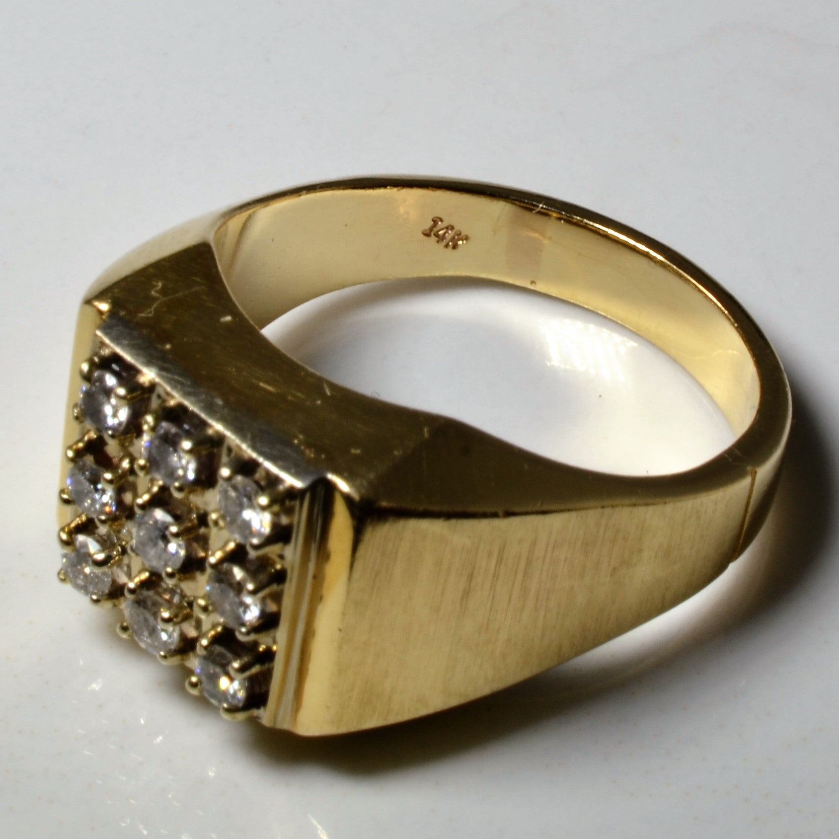 Bague sertie de diamants en grille | 0,40 ct | Taille 9,75 | 
