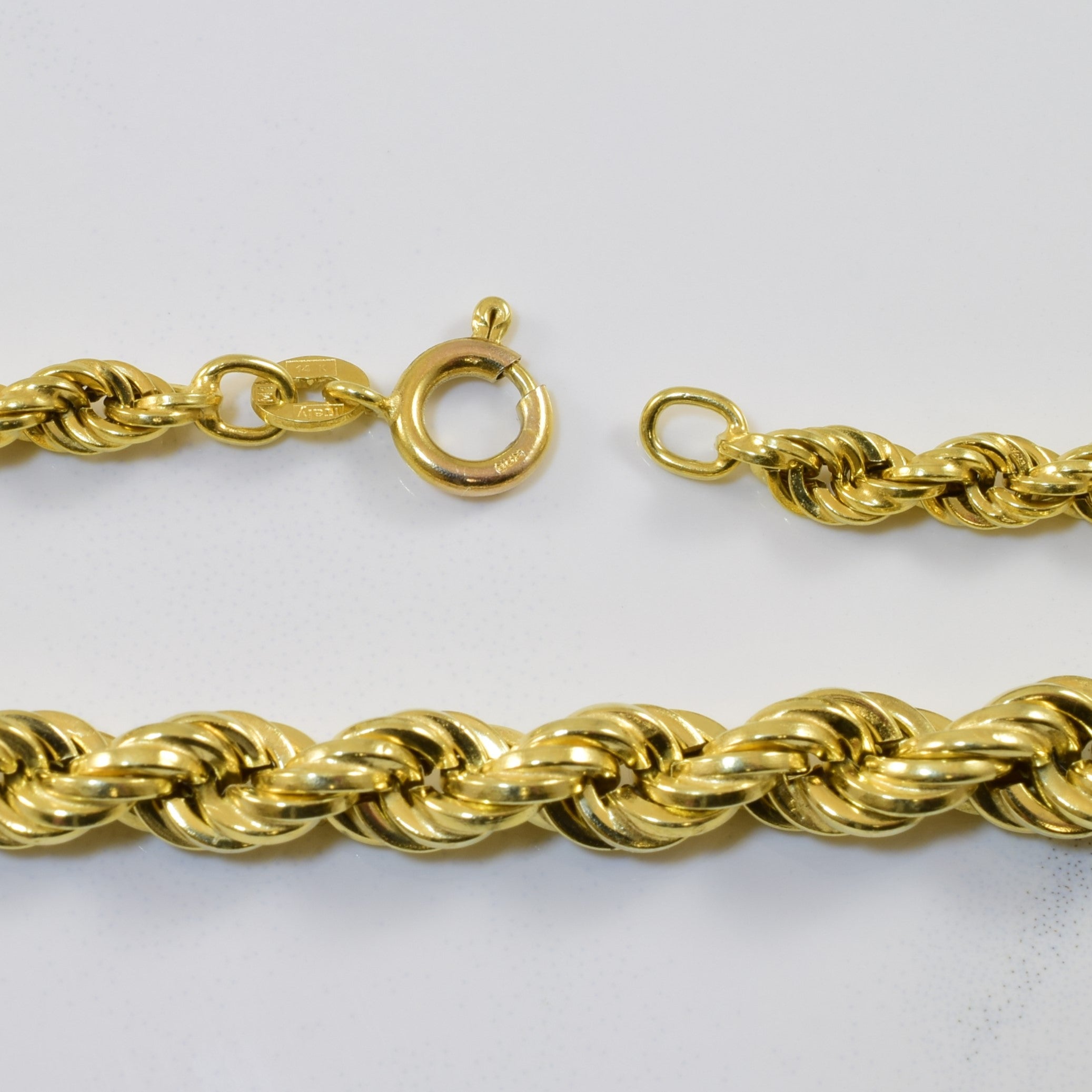 Chaîne torsadée en or jaune 14 carats | 15 pouces | 