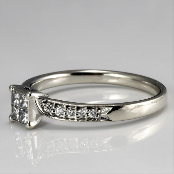 Cluster Princess Diamond & Accents Promise Ring | 0.25 ctw, SZ 7 |