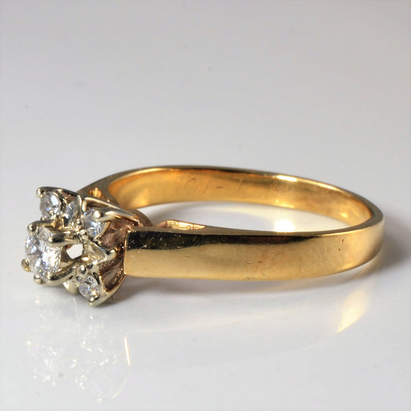 Tapered Diamond Cluster Ring | 0.18ctw | SZ 6.5 |