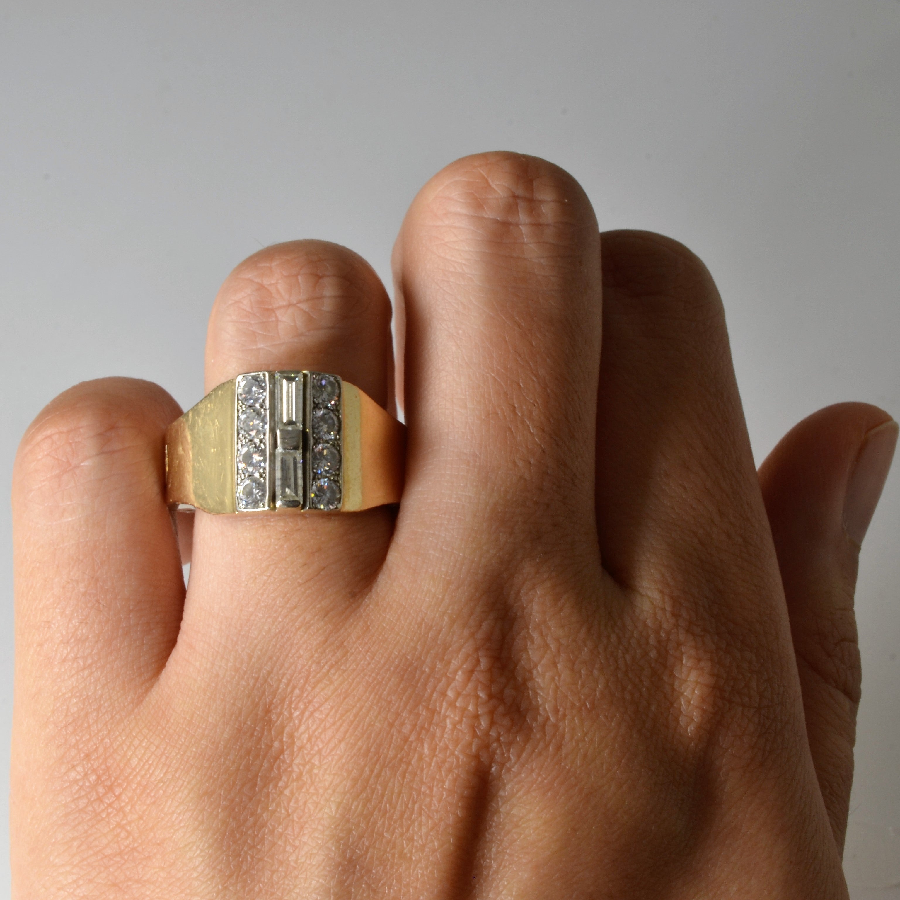Multi Cut Diamond Hinge Ring | 1.06ctw | SZ 6.75 |