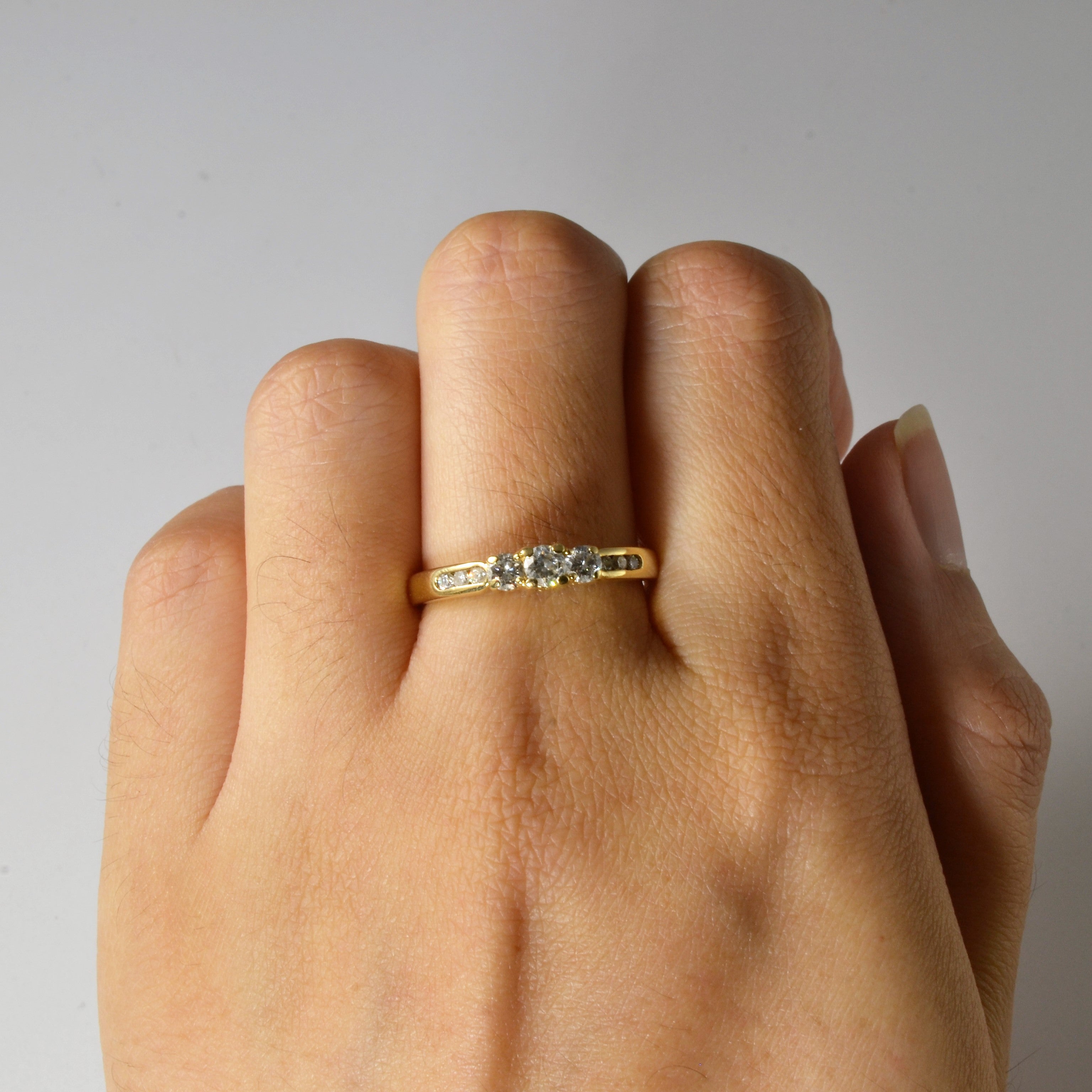 Three Stone Diamond Ring | 0.40ctw | SZ 7.25 |