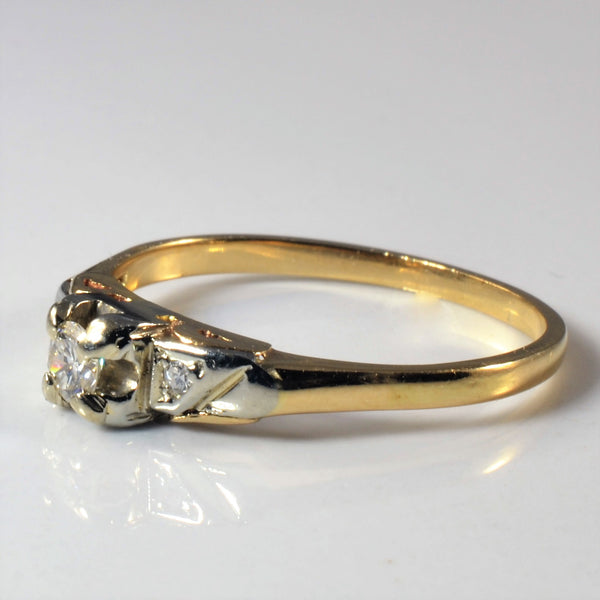 1940s Three Stone Diamond Ring | 0.17ctw | SZ 8 |
