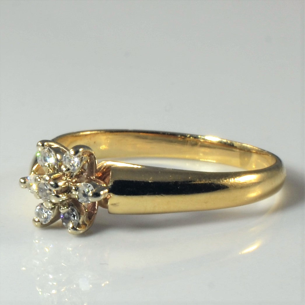 Floral Diamond Cluster Ring | 0.10ctw | SZ 5.25 |