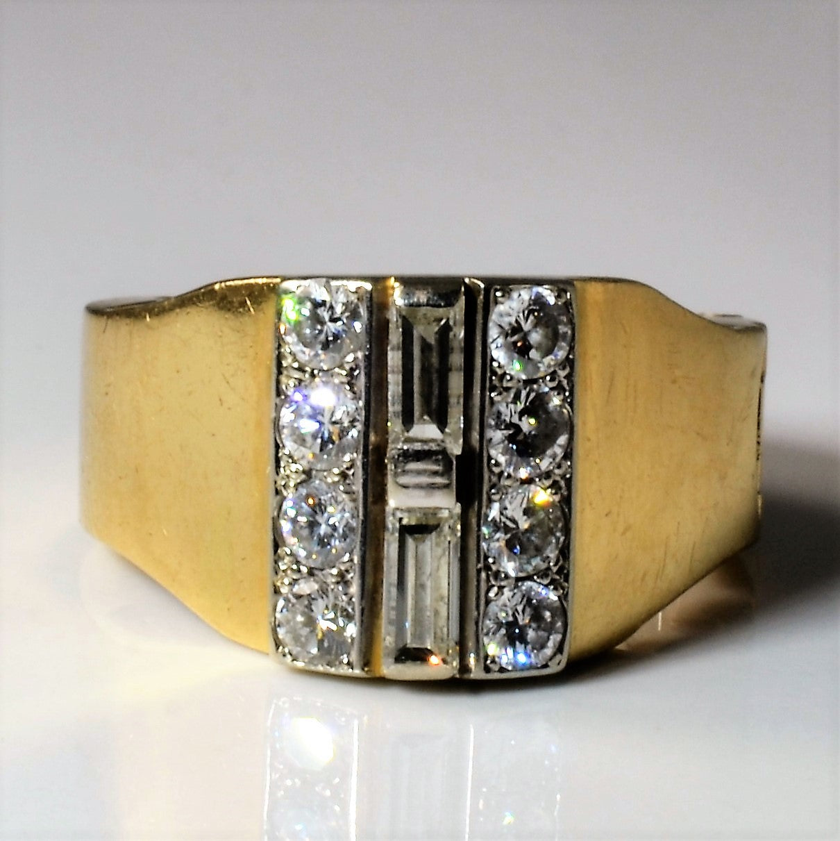 Multi Cut Diamond Hinge Ring | 1.06ctw | SZ 6.75 |