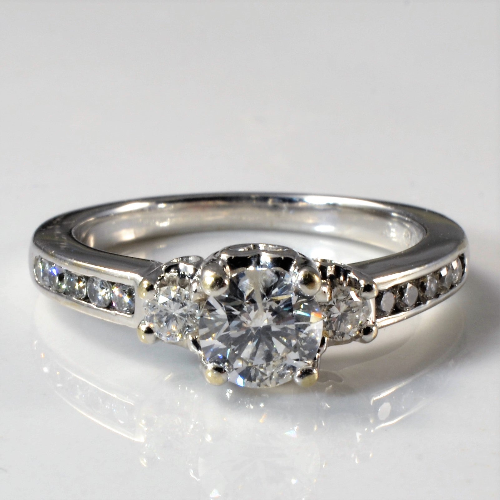 Past, Present, Future Heart Detailed Engagement Ring | 0.72ctw | SZ 5.5 |
