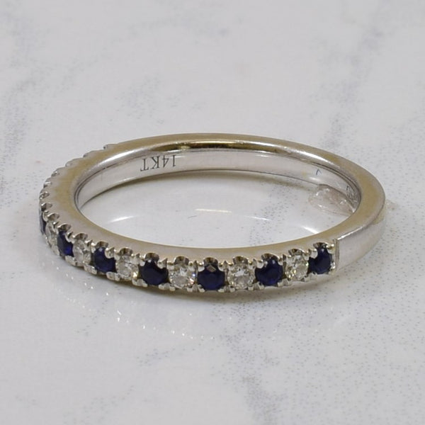 Vera Wang' Alternating Sapphire & Diamond Band | 0.18ctw, 0.15ctw | SZ 6.75 |
