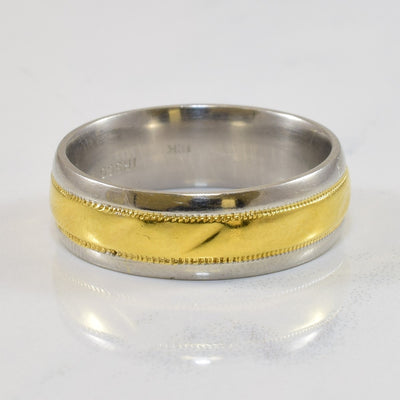 Yellow Gold & Platinum Band | SZ 9.5 |