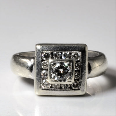 Channel Set Halo Diamond Ring | 0.35ctw | SZ 4.25 |