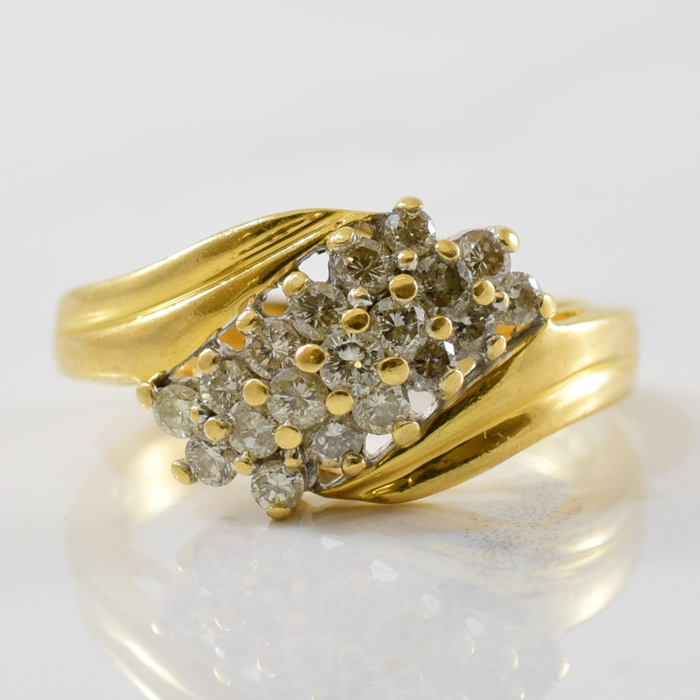 Diamond Cluster Bypass Ring | 0.50ctw | SZ 5.25 |