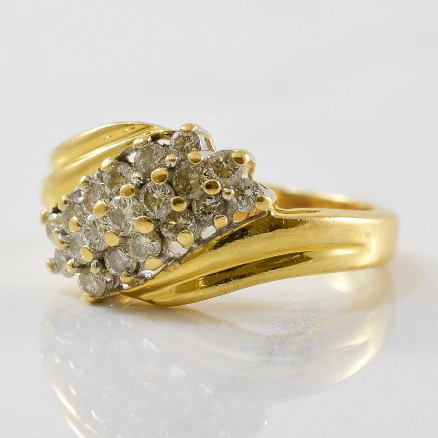 Diamond Cluster Bypass Ring | 0.50ctw | SZ 5.25 |