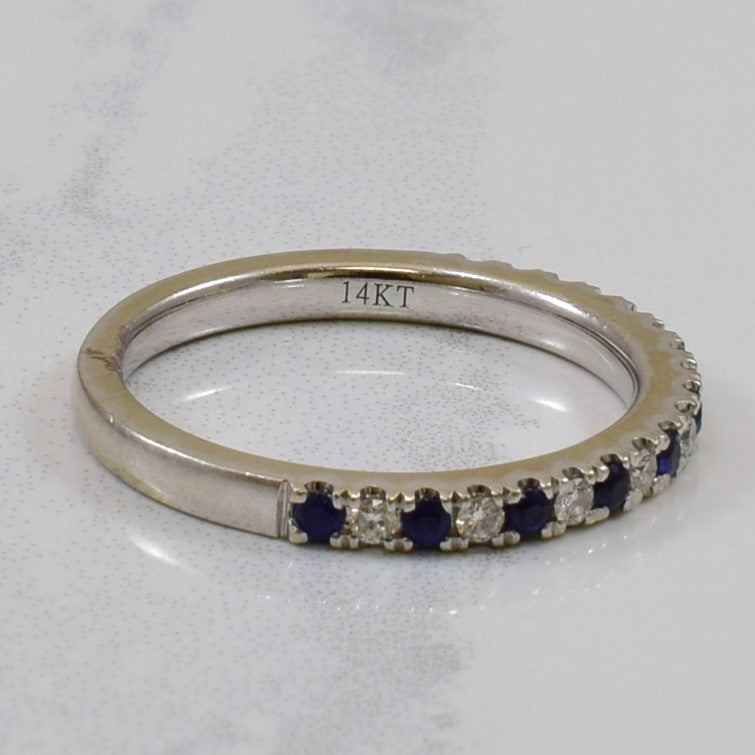 'Vera Wang' Alternating Sapphire & Diamond Band | 0.18ctw, 0.15ctw | SZ 6.75 |
