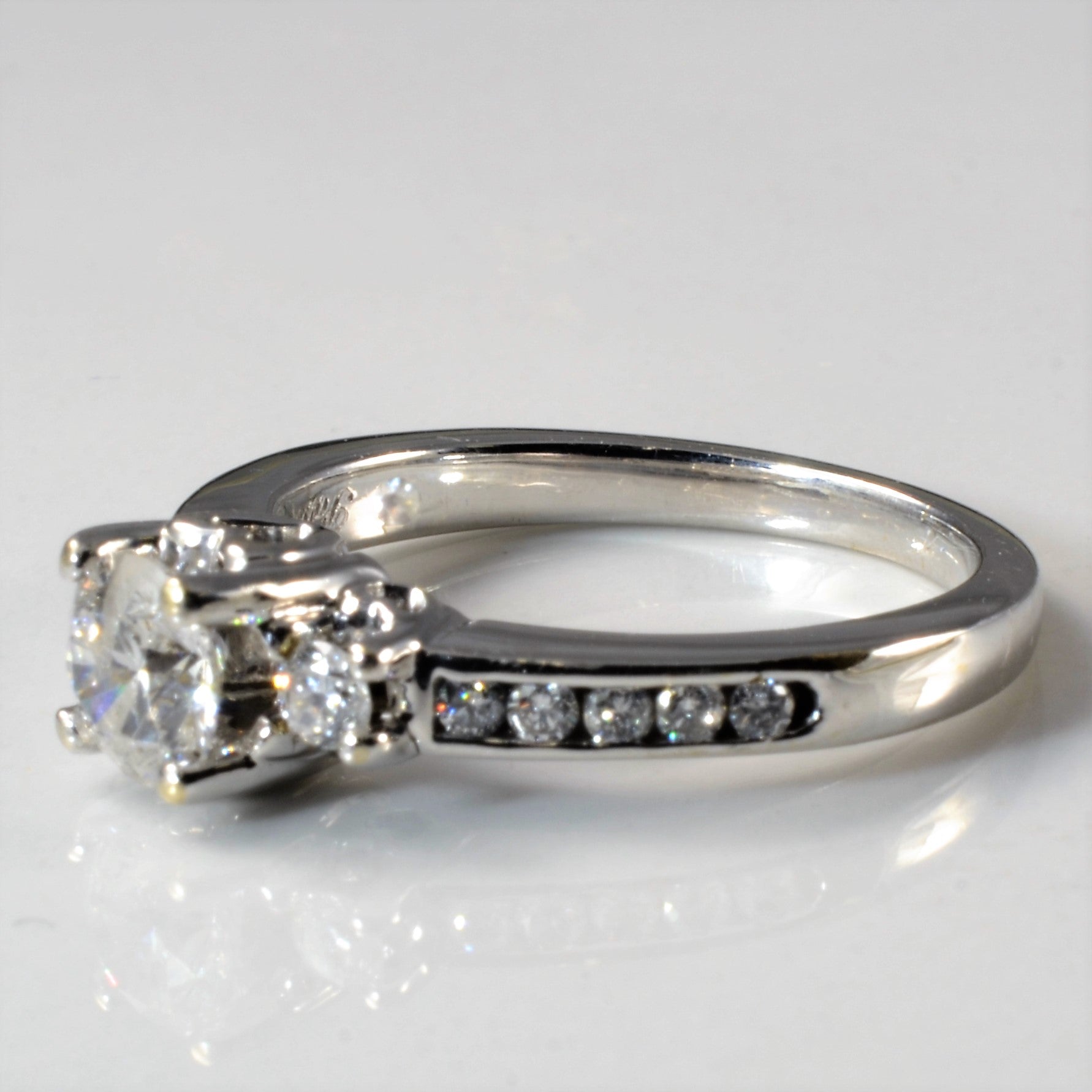 Past, Present, Future Heart Detailed Engagement Ring | 0.72ctw | SZ 5.5 |