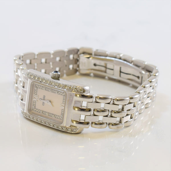Concord' Veneto Mother of Pearl & Diamond Quartz Watch | 0.28ctw | 6