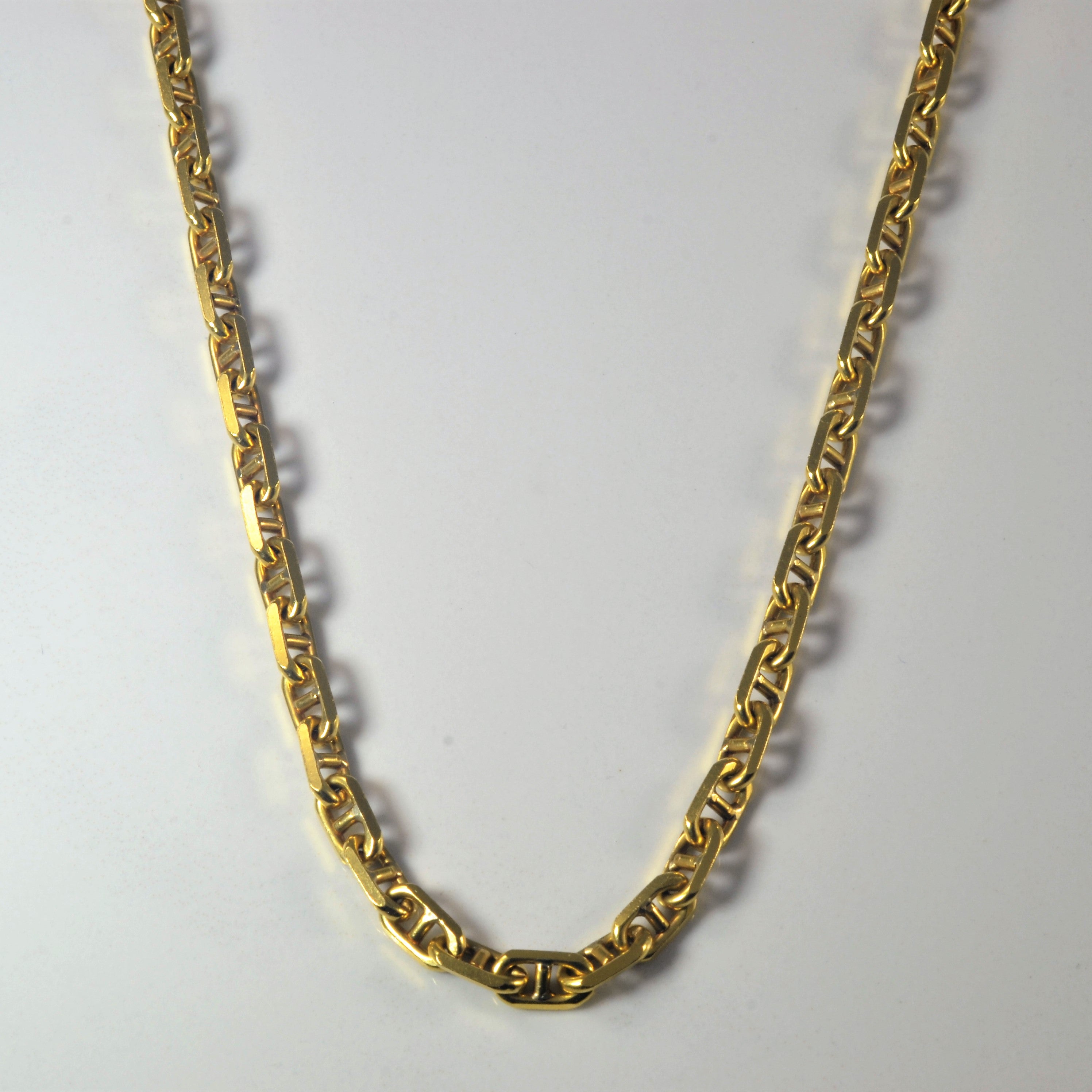 18k Yellow Gold Anchor Chain | 23" |