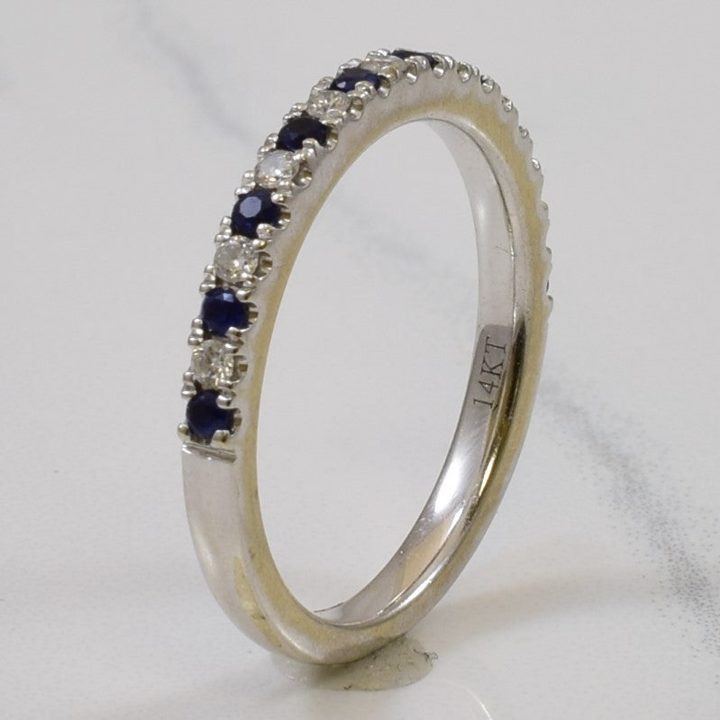 'Vera Wang' Alternating Sapphire & Diamond Band | 0.18ctw, 0.15ctw | SZ 6.75 |