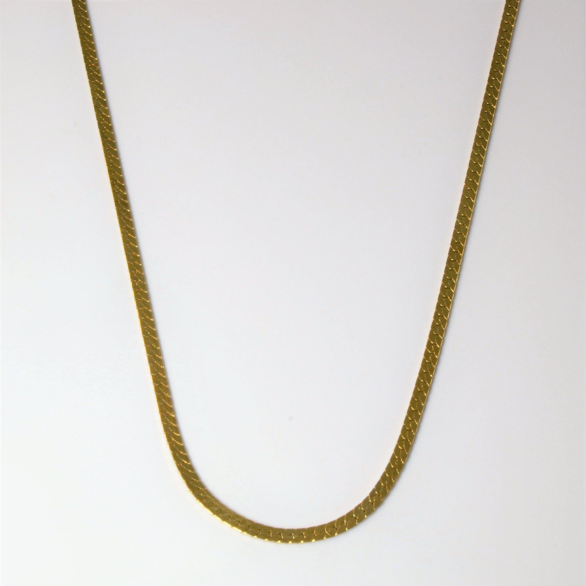 18k Yellow Gold Herringbone Chain | 18