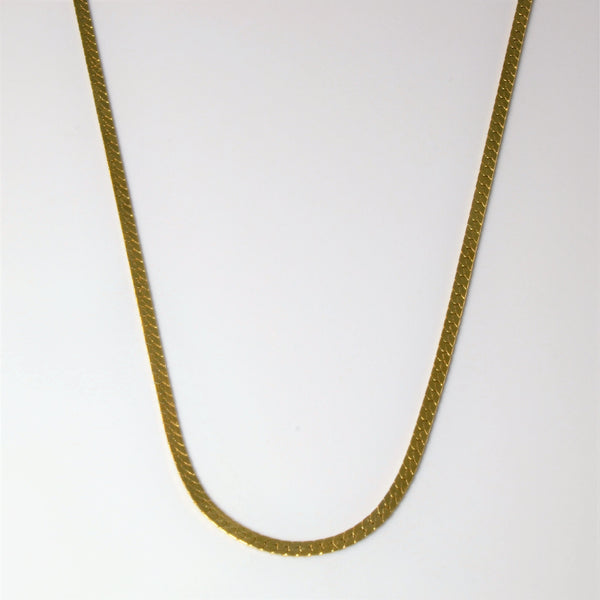 18k Yellow Gold Herringbone Chain | 18