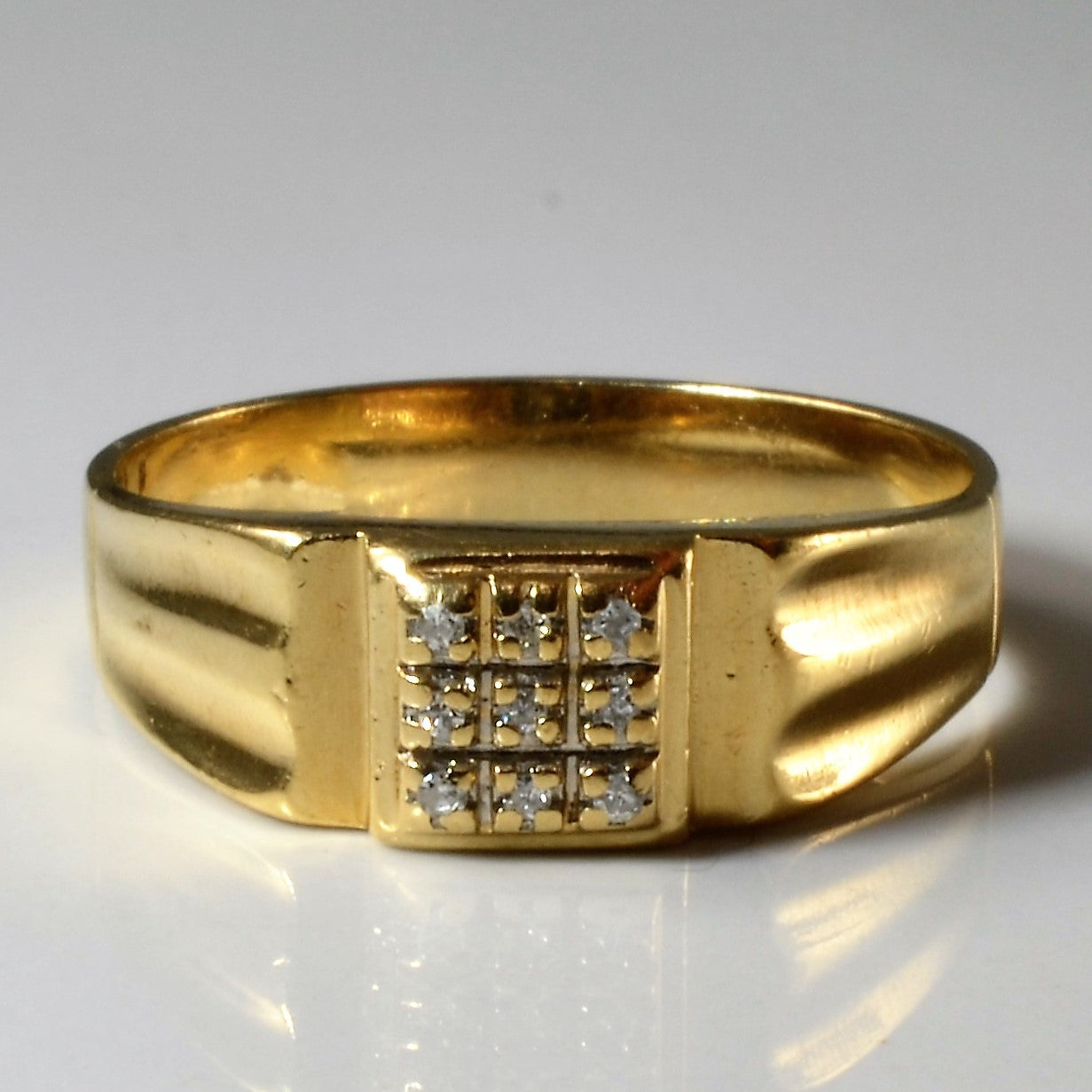 Diamond Grid Ring | 0.05ctw | SZ 12.5 |