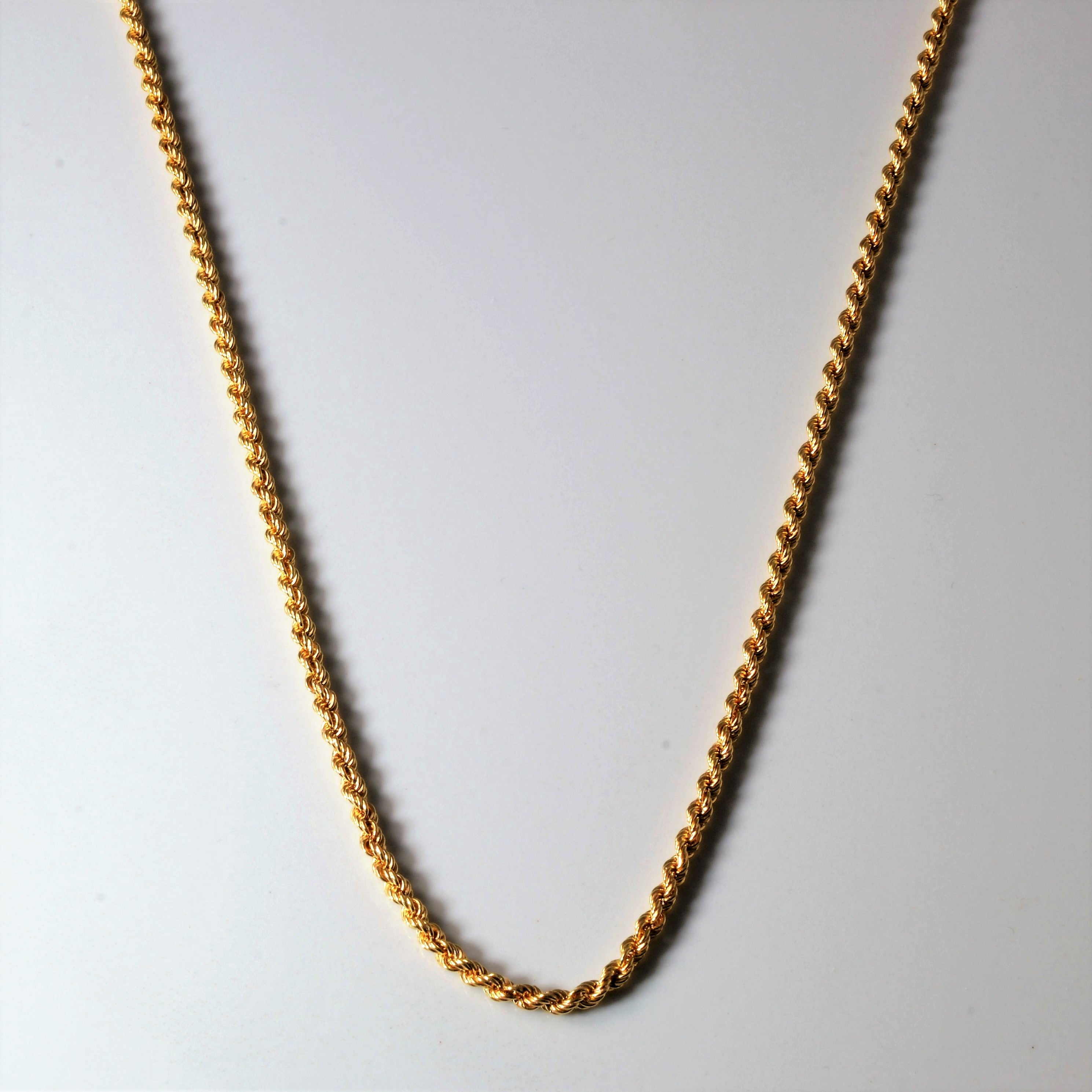 18k Yellow Gold Rope Chain | 23" |