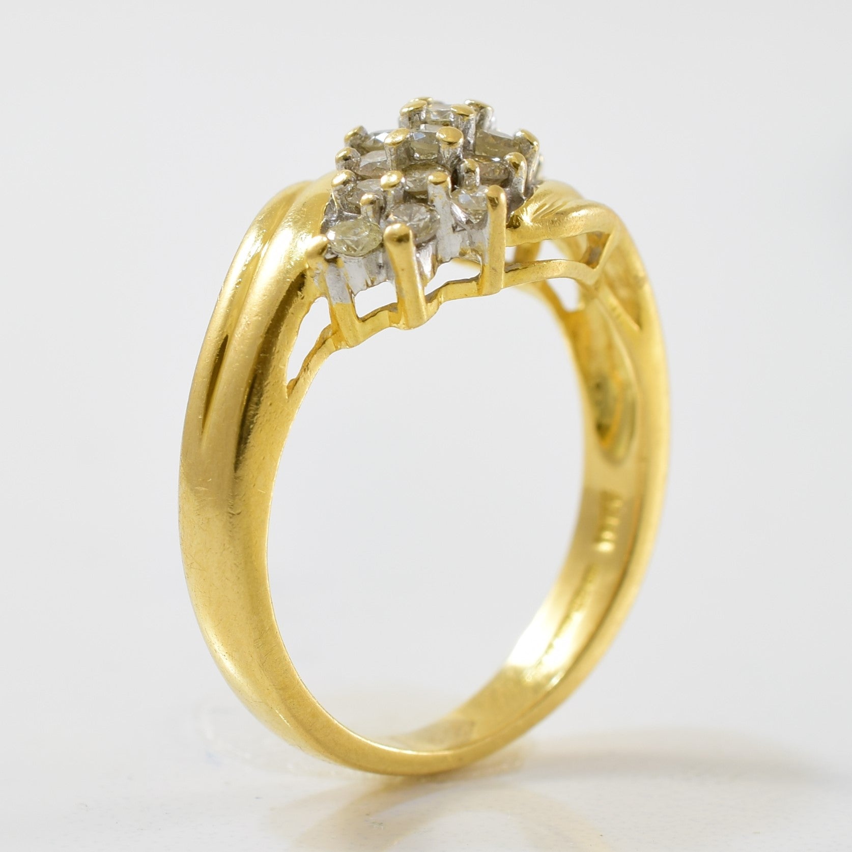 Diamond Cluster Bypass Ring | 0.50ctw | SZ 5.25 |