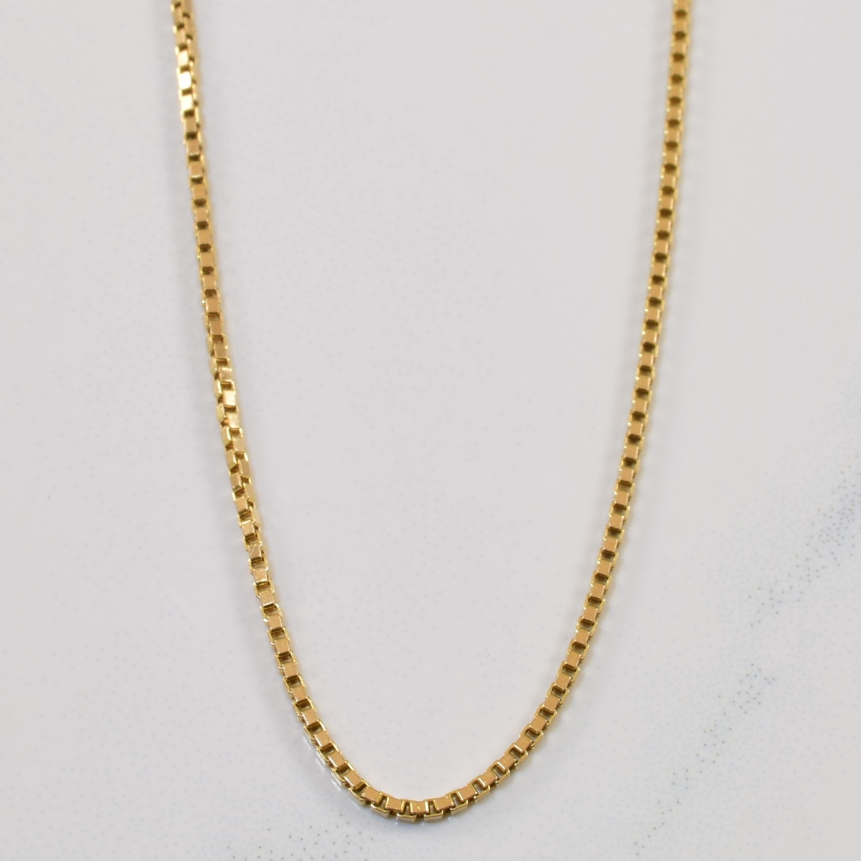 10k Yellow Gold Box Chain | 14.5