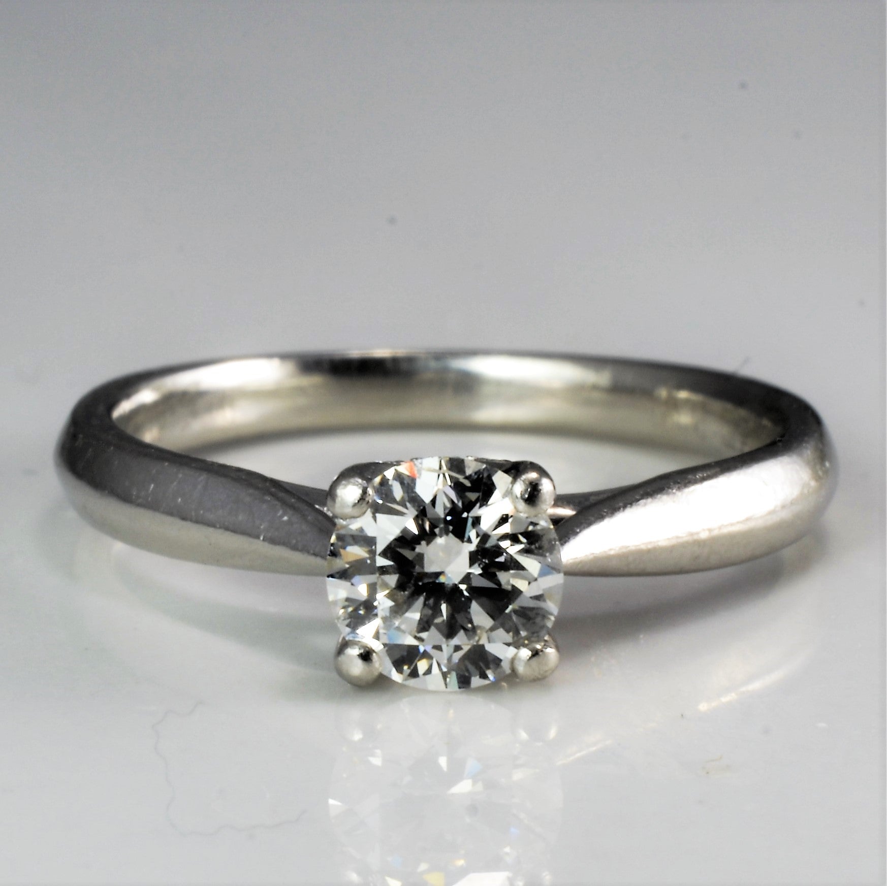 Platinum Tapered Diamond Engagement Ring | 0.40 ctw, SZ 3.75