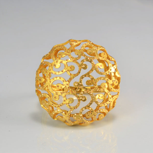 Filigree 21K Gold Ring | SZ 8 |