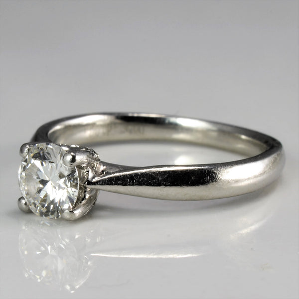 Platinum Tapered Diamond Engagement Ring | 0.40 ctw, SZ 3.75
