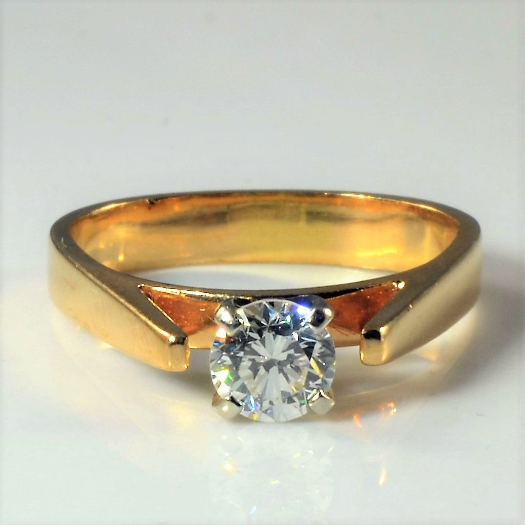European Shank Solitaire Diamond Engagement Ring | 0.40ct | SZ 4.5 |