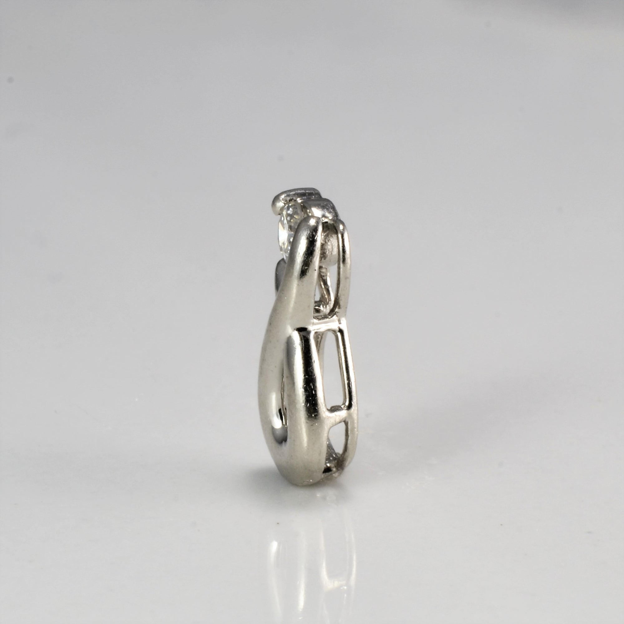 Solitaire Diamond Platinum Infinity Pendant | 0.06 ct |