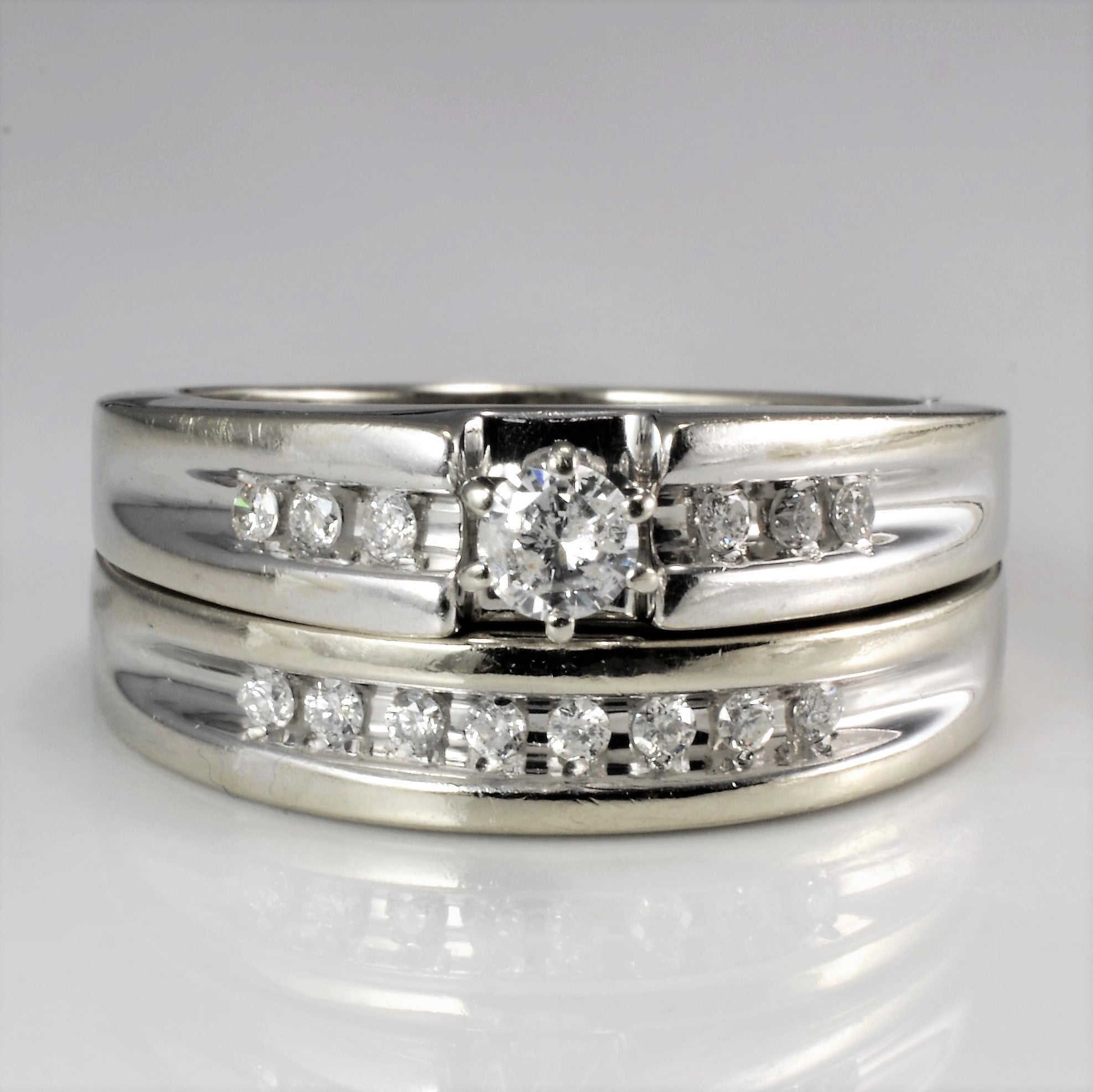 Channel Diamond Engagement Ring Set | 0.33 ctw, SZ 6.5 |