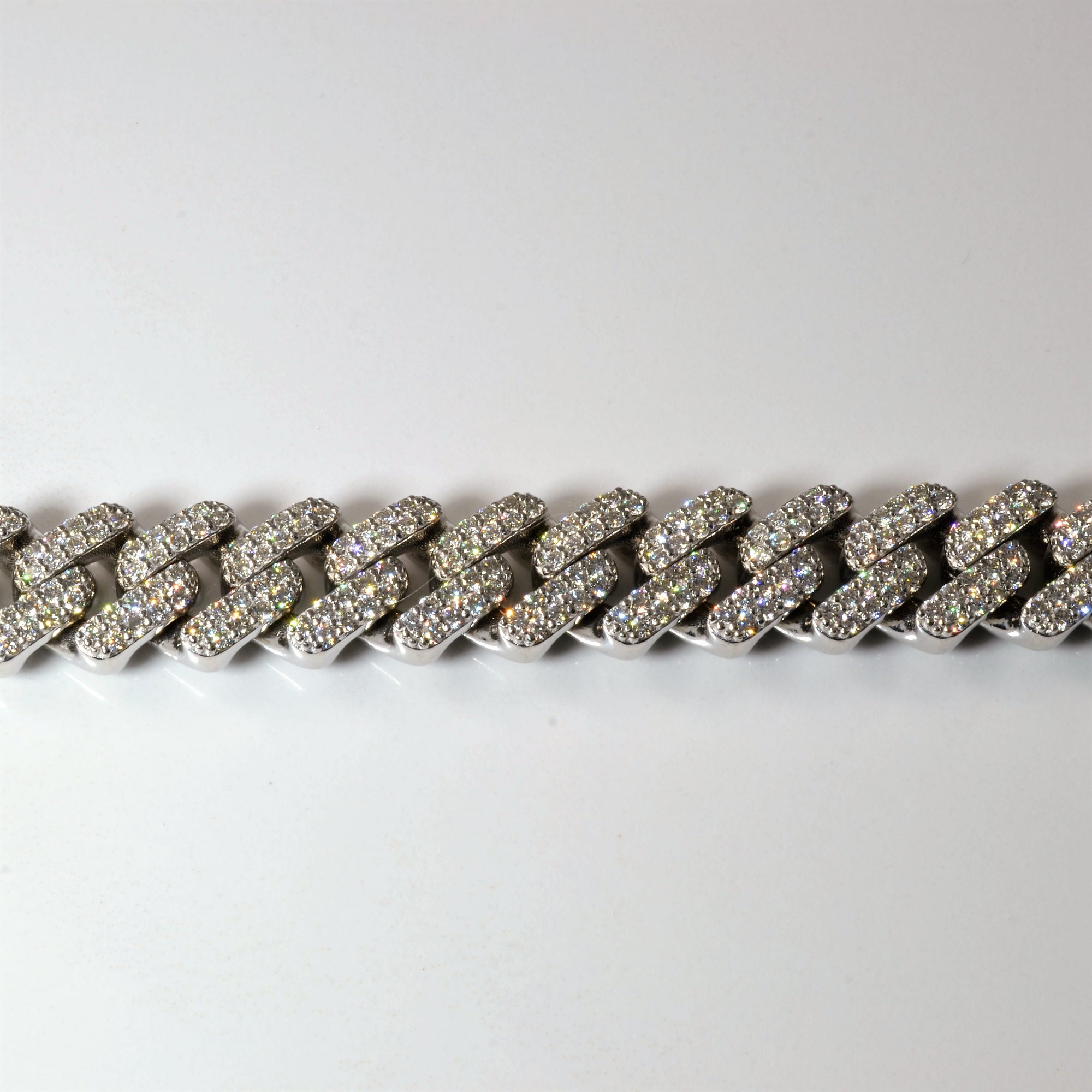 Cluster Diamond Curb Link Necklace | 20.75ctw | 22