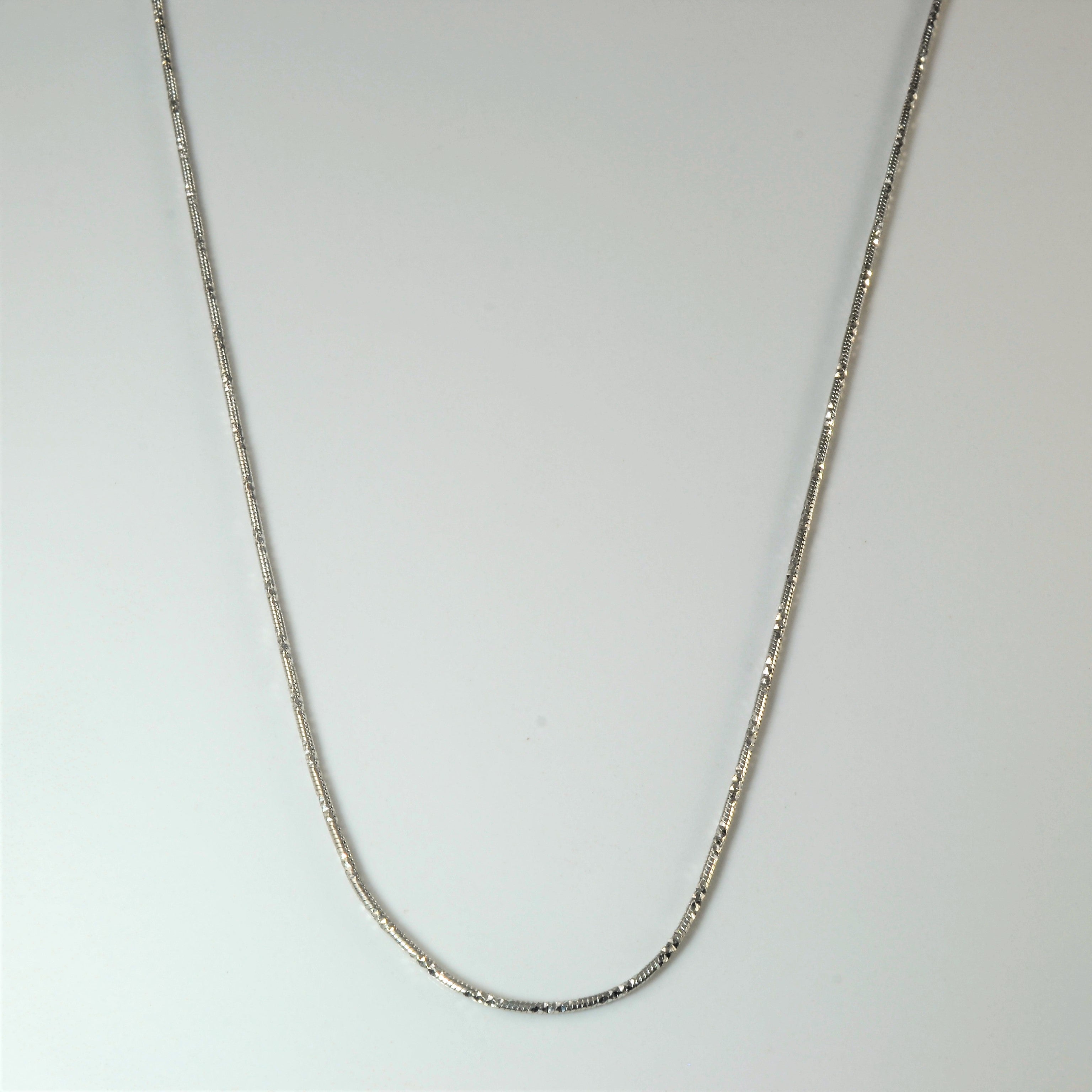 14k White Gold Sparkle Cut Snake Chain | 16" |