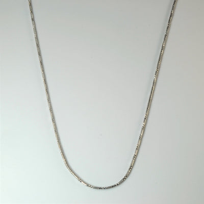 14k White Gold Sparkle Cut Snake Chain | 16