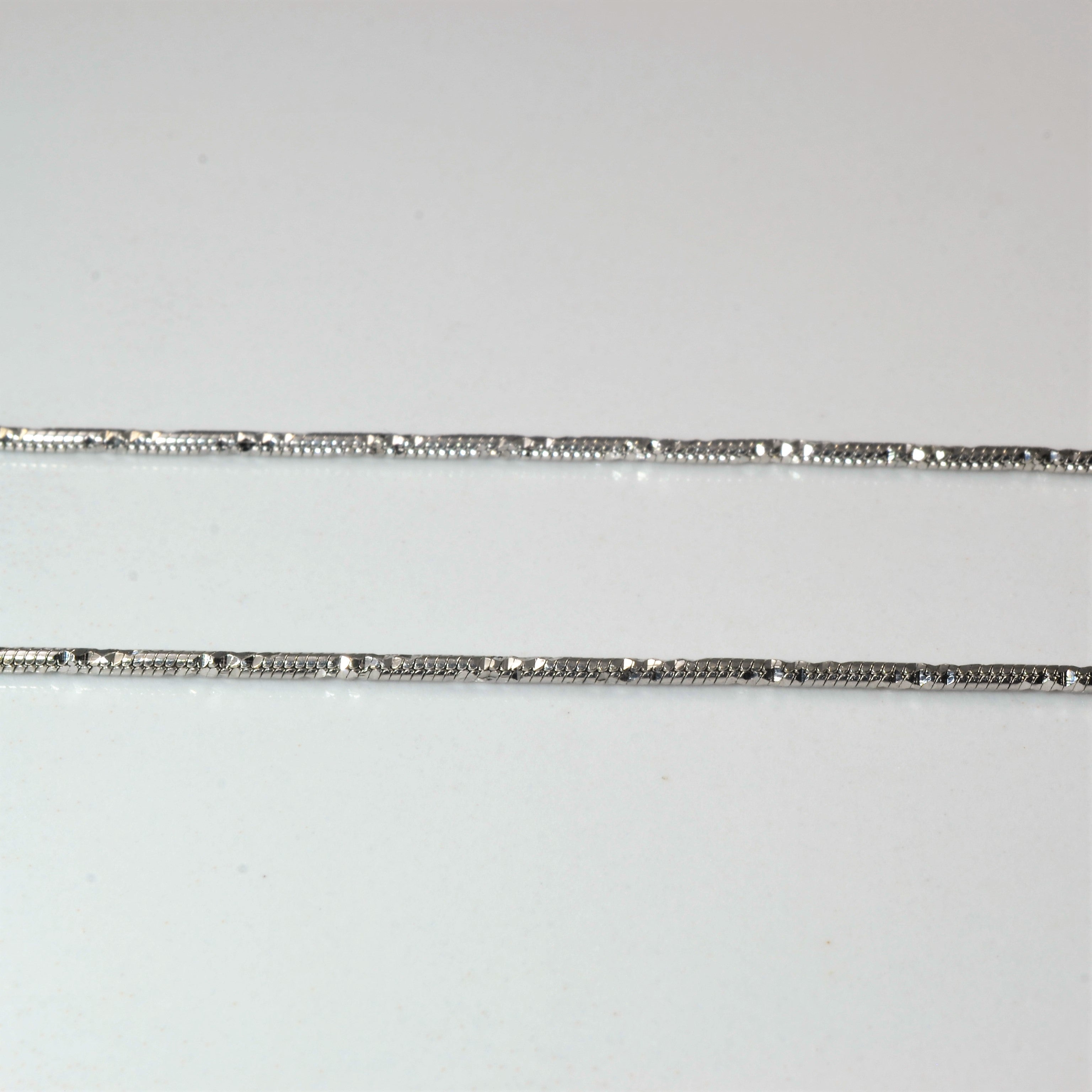 14k White Gold Sparkle Cut Snake Chain | 16" |