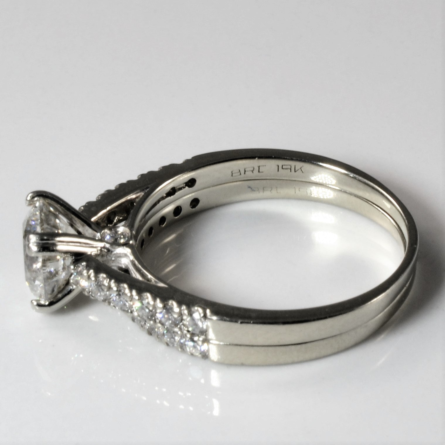 Pave Band Wedding Set | 1.91ctw | SZ 7.75 |