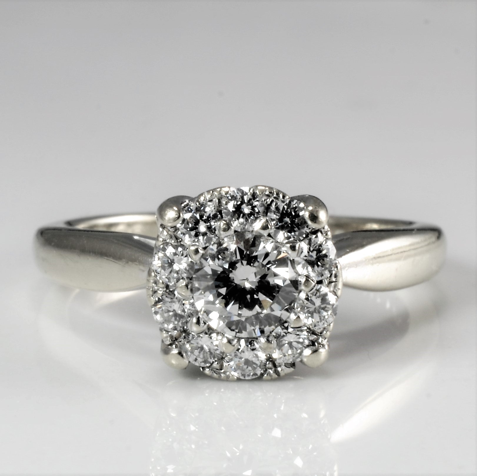 High Set Cluster Diamond Engagement Ring | 0.55 ctw, SZ 4.75 |